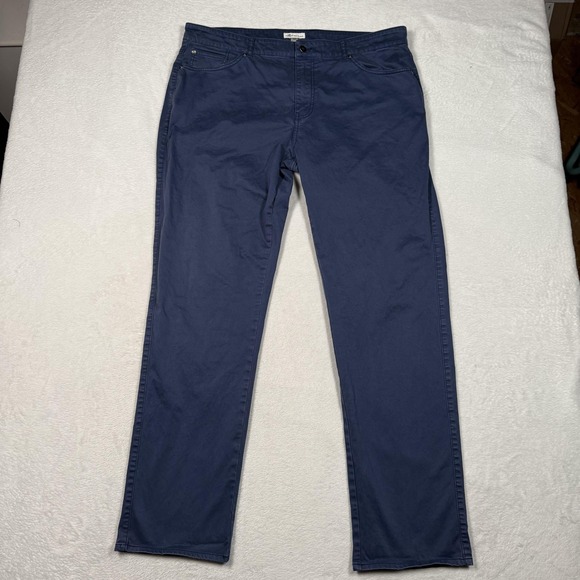 Peter Millar Pants Mens 40 Navy Blue Five Pocket Chino Golf Casual Flat Front - Picture 2 of 16